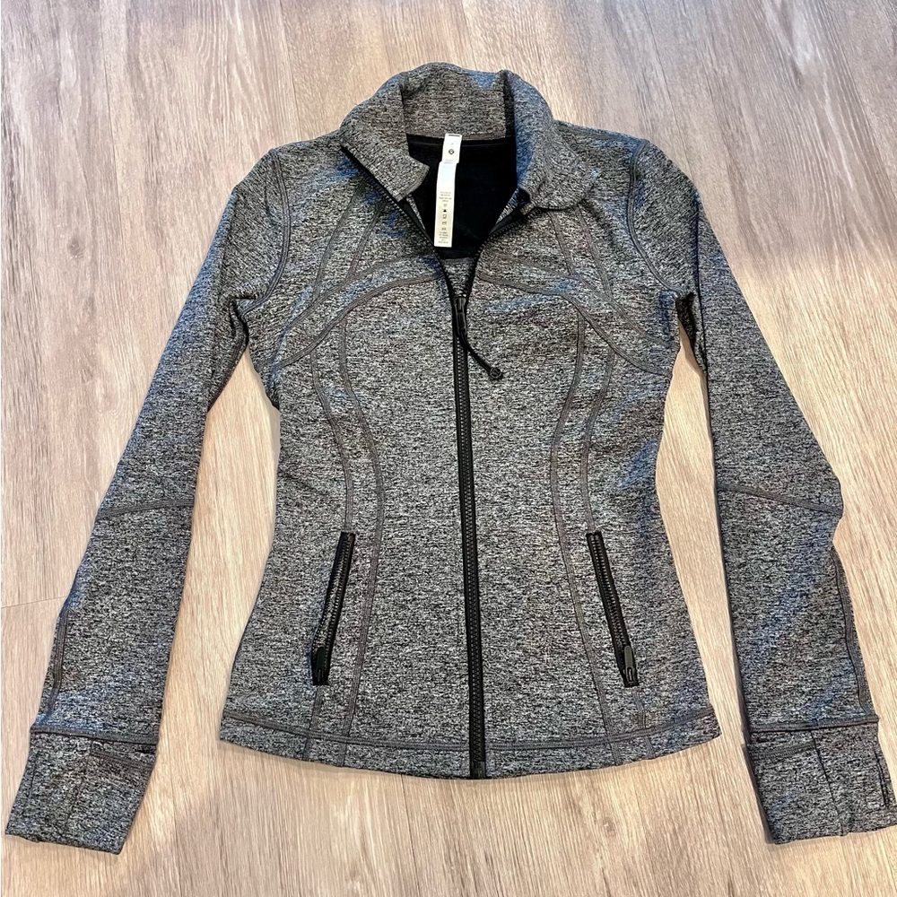 (New) Lululemon Define Jacket - Gray Athletic Fitted Jacket, Full-Length Zipper